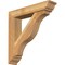 Ekena Millwork Funston Traditional Rough Sawn Bracket w/ Offset Brace, Western Red Cedar, 6"W x 28"D x 28"H BKT0604X28X28FST01RWR - alternate 1